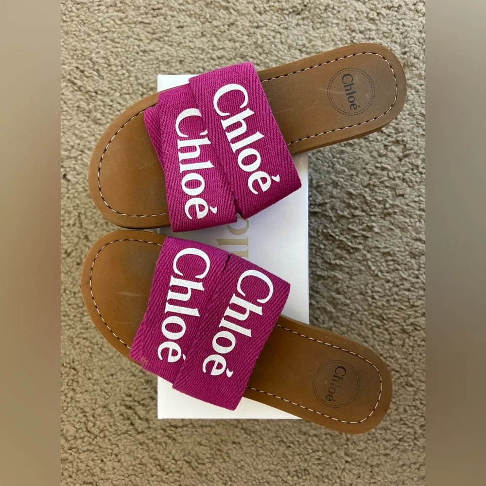 EUC Chloe Kids Logo Sandals